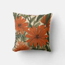 Moderne botanische Blumen-Wurfkissen | Tropisch