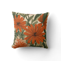 Moderne botanische Blumen-Wurfkissen | Tropisch