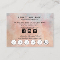 Moderne botanische Blush & Black Loyalty Card