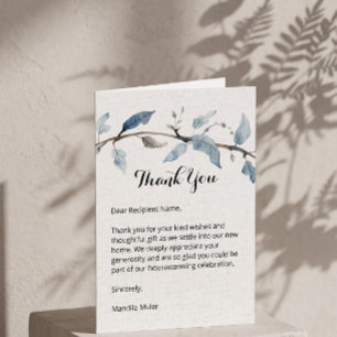 Moderne botanische Dankeskarten zur Einweihung Dankeskarte