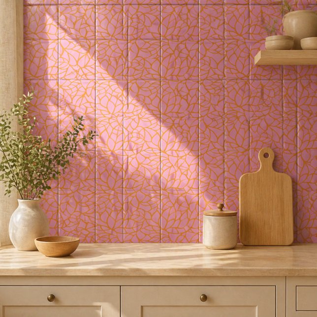 Moderne botanische Dekorfliese | Keramikfliese (Kitchen)