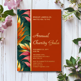 Moderne botanische florale Charity-Event-Gala-Part Folieneinladung