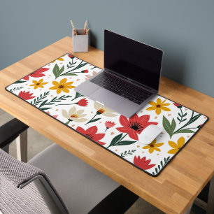 Moderne botanische florale farbenfrohe Sommergarte Schreibtischunterlage