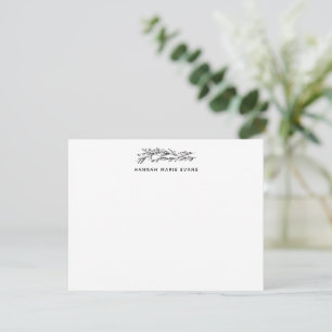 Moderne botanische Folienkarte Personalisiert Mitteilungskarte