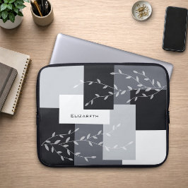 Moderne Botanische Geometrische Laptop-Hülle Laptopschutzhülle