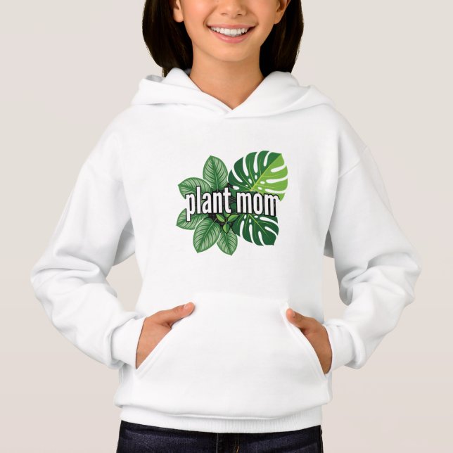 Moderne botanische Grafikdesign Hoodie (Vorderseite)