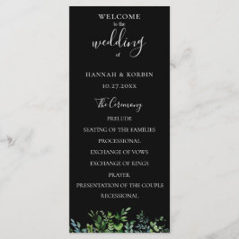 Moderne Botanische Hochzeit Programm