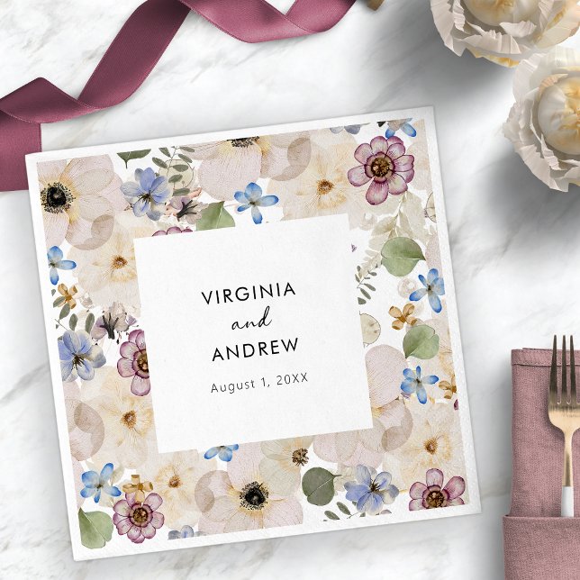 Moderne botanische Hochzeit Serviette (Modern Botanical Floral Wedding Napkins by Painted Paperie
)