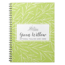 Moderne botanische Leaf Branches Grüne Minimalisti Notizblock