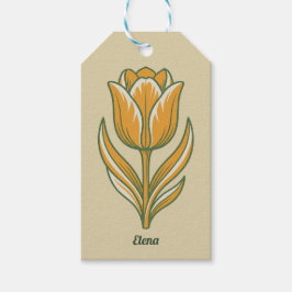 Moderne botanische Ostergrüße Geschenkanhänger