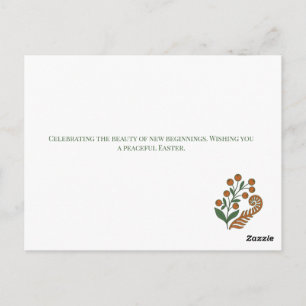 Moderne botanische Ostergrüße Postkarte