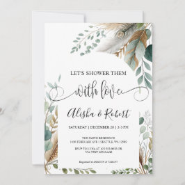 Moderne botanische Paare - Einladung