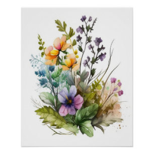 Moderne botanische Pflanze Blätter Leinwand Mauer  Poster