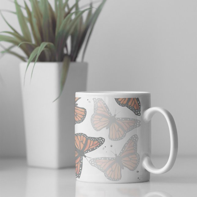 Moderne botanische Schmetterlinge Kaffeetasse (Simple butterfly coffee mug
)