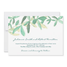 Moderne botanische Vegetation Einladung zur Hochze