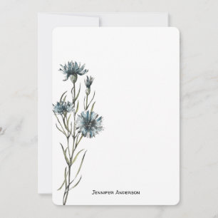 Moderne botanische Wildblumen-Persönlichkeit Mitteilungskarte