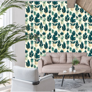 Moderne botanische Zimmerpflanze für luxuriöses Ai Tapete