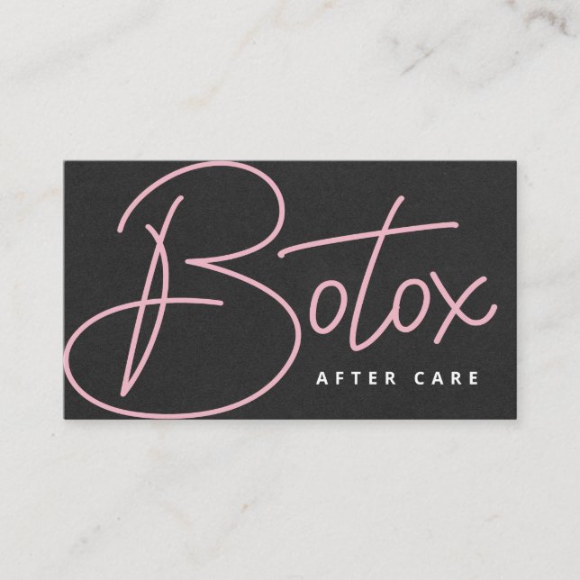 Moderne Botox Lip Filler Anleitung Aftercare Card Visitenkarte (Vorderseite)