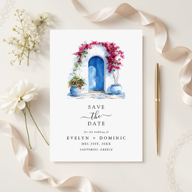 Moderne Bougainvillea-Zielhochzeit Save The Date (Von Creator hochgeladen)