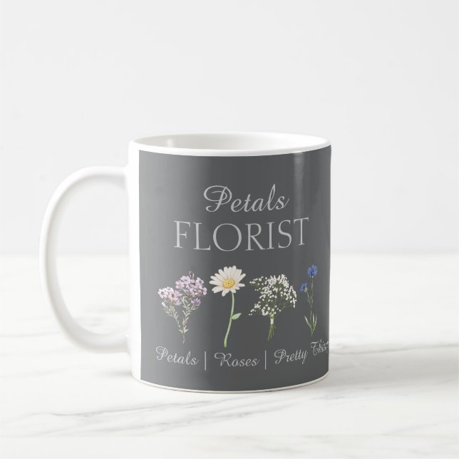 Moderne Boutique-Blumenladen-Branding  Kaffeetasse (Links)
