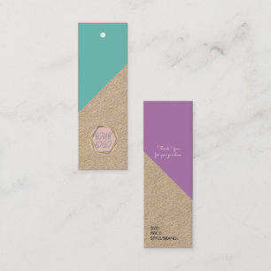 Moderne Boutique-Kleidungsmarken-Größen-Logo-Tag Mini Visitenkarte