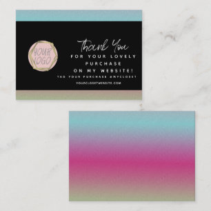 Moderne Boutique-Schönheits-Regenbogen-Dankeschön- Visitenkarte