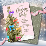 Moderne Bow Boho Weihnachtsbaum-Party Einladung<br><div class="desc">Boho Weihnachtsbaum Party Einladungen mit fallendem Schnee und bunten Bögen. Schönes modernes, Bohemisches, skandinavisches oder hellblütiges Ambiente. Ideal für ein Party zum Schneiden von Holiday Bäumen! Alle Formulierungen können an Ihre Bedürfnisse angepasst werden. Weitere Änderungen finden Sie unter Anpassen dieser Vorlage. Am unteren Rand sehen Sie "Gewollt, um dieses Design...</div>