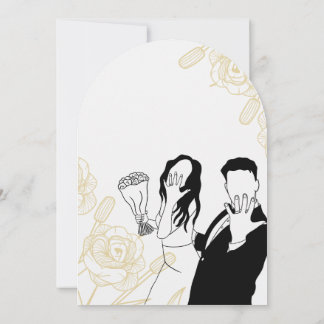 Moderne Bow Braut-Brunch-Einladung Minimal Champag Einladung