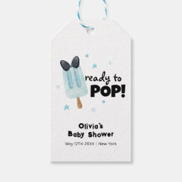 Moderne Bow Ice Cream für Pop Babydusche Geschenkanhänger