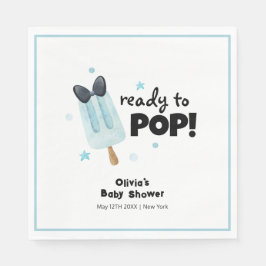 Moderne Bow Ice Cream für Pop Babydusche Serviette