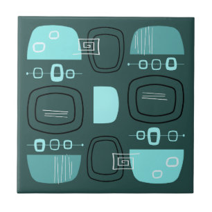 Moderne Bowls und Stones Aquamarin Fliese