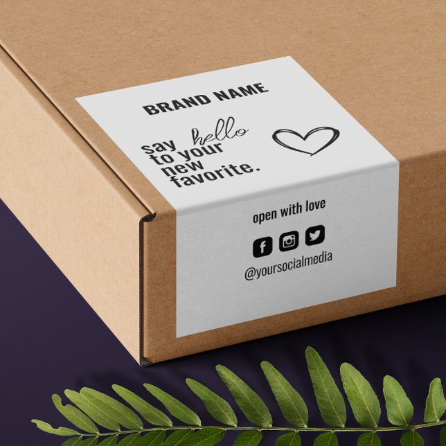 Moderne Box Siegel Packing Label Cut Sticker (Von Creator hochgeladen)