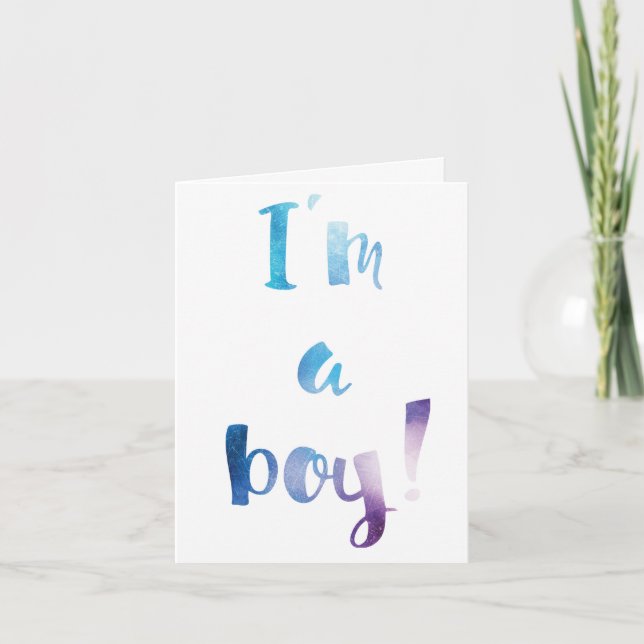 Moderne Boy Card für das Familiengeschlecht Karte (Vorderseite)