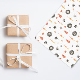 Moderne Boys Trucks Racing Schachbretts Aquarell Seidenpapier