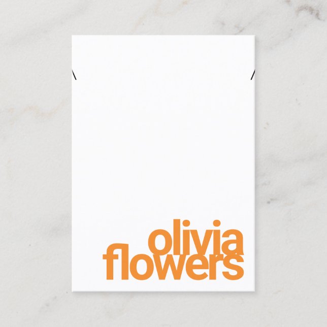 Moderne Bracelet-Kette Bold Orange Schriftart Busi Visitenkarte (Vorderseite)