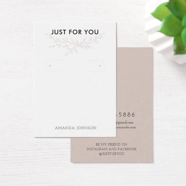 Moderne Branch Earthy Hoop Earring Display Card (Schreibtisch)