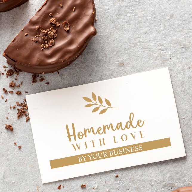 Moderne Branchen hausgemacht mit Liebe Zitat Visitenkarte (Von Creator hochgeladen)