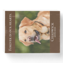 Moderne Braun Foto-Pet-Memorial