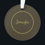 Moderne Braun- und Goldfarbkalligraphie Schlicht e Ornament<br><div class="desc">Sie können alle Informationen auf dieser Seite einfach durch Ihre eigenen Informationen ersetzen. Dafür müssen Sie nur die Personalisierungslinks auf der rechten Seite benutzen.</div>