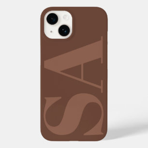 Moderne braune natürliche erste minimale zeitgenös Case-Mate iPhone 14 hülle