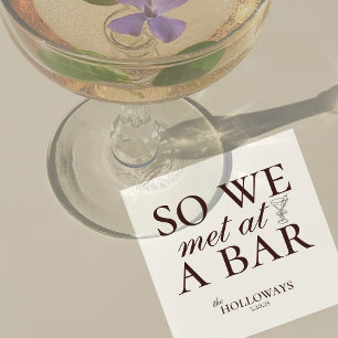 Moderne braune Personalisierte Cocktailstunde Hoch Serviette