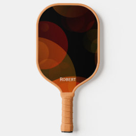 Moderne braune personalisierte Schriftname Pickleball Schläger