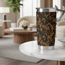 Moderne braune Schildkrötenpanzer-Optik stylish Thermobecher