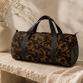 Moderne braune Schildpatt-Optik stilvoll Duffle Bag