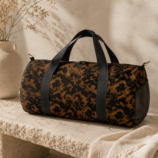 Moderne braune Schildpatt-Optik stilvoll Duffle Bag (Modern Brown Tortoise Shell Stylish Duffle Bag)