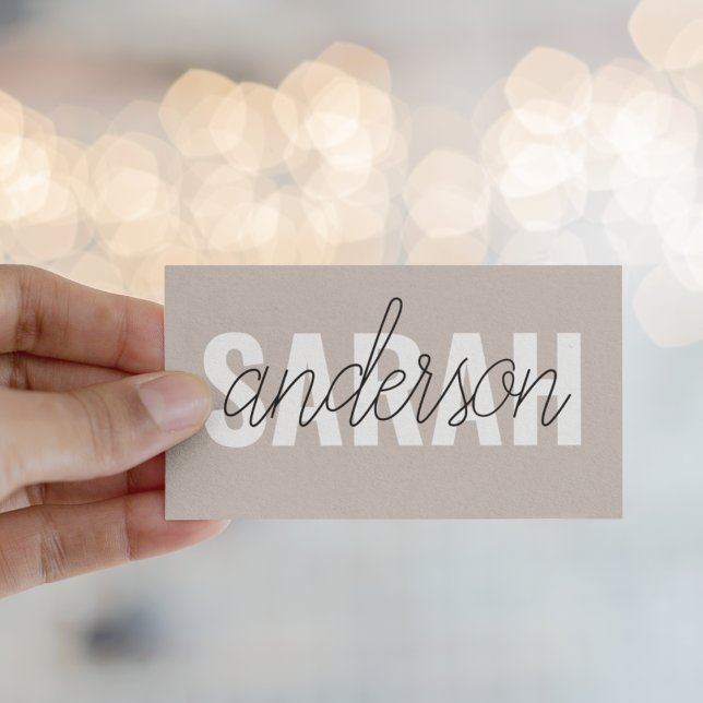 Moderne braune Schönheit Personalisiert Visitenkarte (Von Creator hochgeladen)