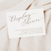 Moderne braune Script-Brautparty-Display-Dusche