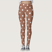 Moderne braune und weiße Polka-Punkte-Muster
