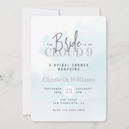 Moderne Braut ist auf Cloud Nine Brautparty Einladung