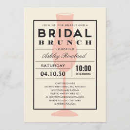 Moderne BrautBrunch-Einladungen Einladung